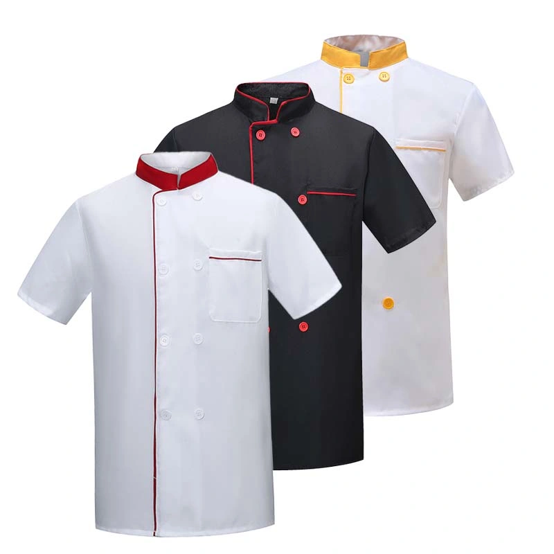 Custom Logo Restaurant Work Cotton Breathable Wholesale Chef Uniform