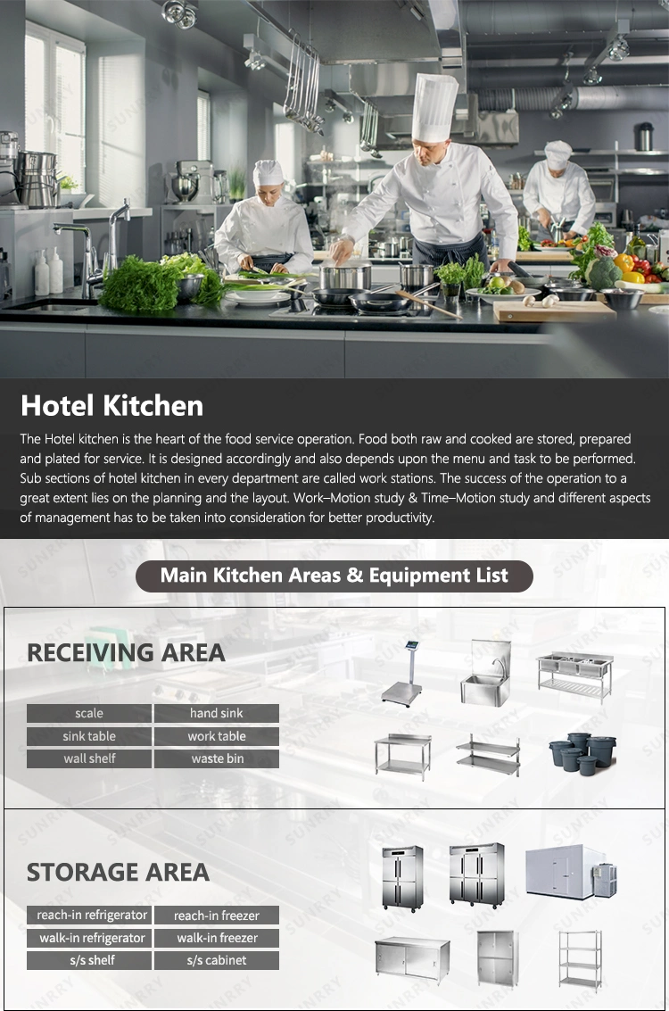 Professional Stainless Steel Industrial Catering Commercial Hotel Kitchen Equipment